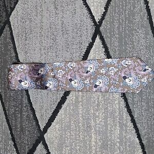 VINTAGE Disney Mickey Mouse Paisley Print Silk Dress Tie